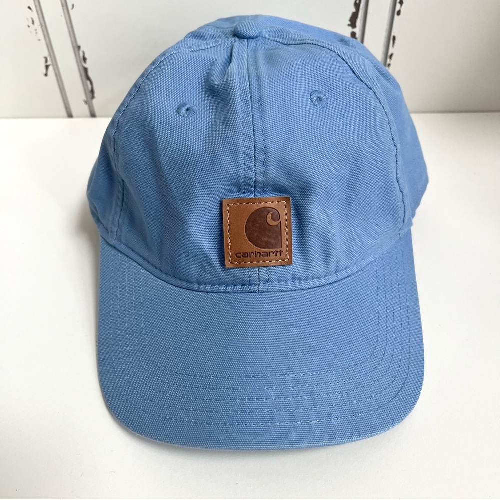 Carhartt Canvas Odessa Light Blue Baseball Hat Adjustable Model AH0289